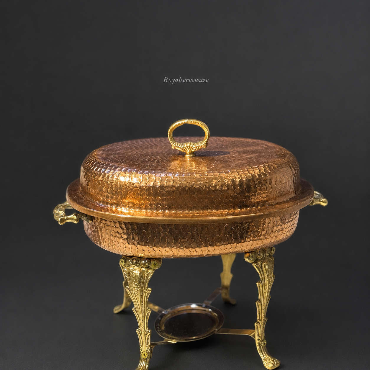 Hammered copper chafing dish