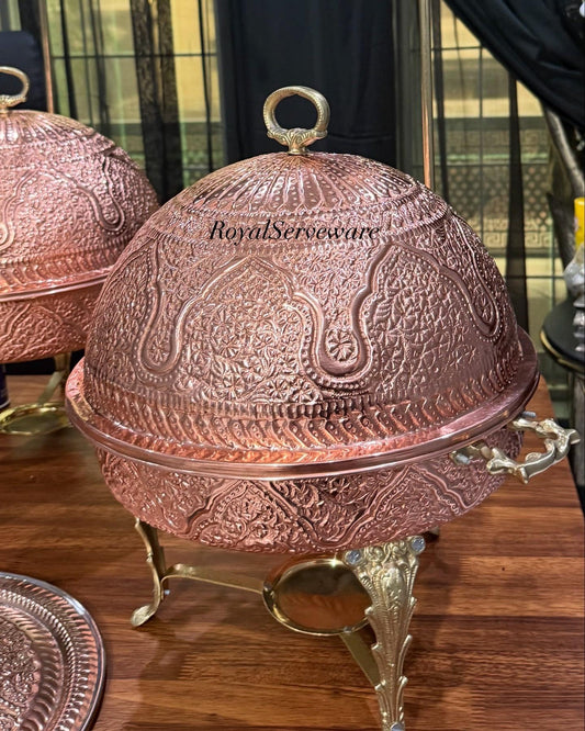 Round Chafing Dish copper