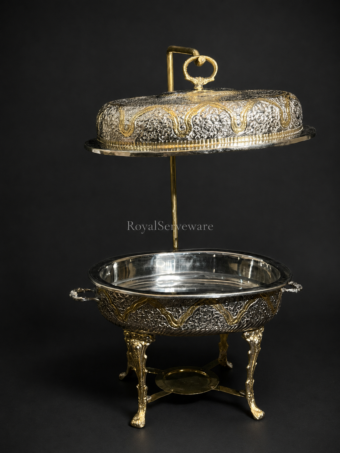 Double tone oval dish12”