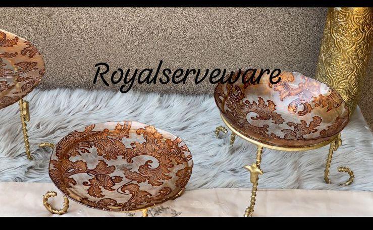 Brown transparent turkish platter