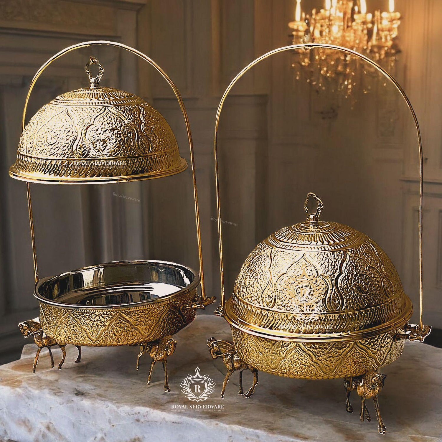 BRASS CHAFING DISHES