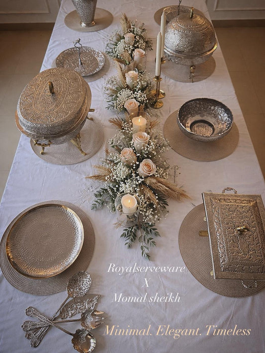 8 pcs Silver brass Set for intimate dinners