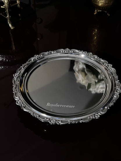 Silver round platter