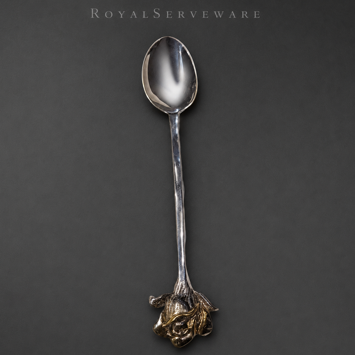 Large spoon silver brass