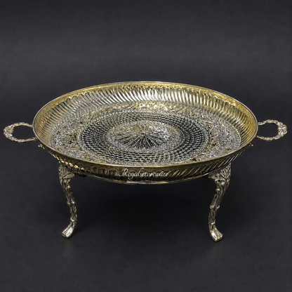 Flora brass thaal