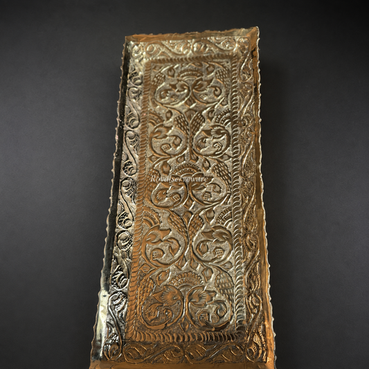 Long brass tray 17”