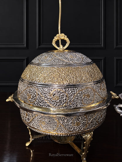 Naura round chafing dish