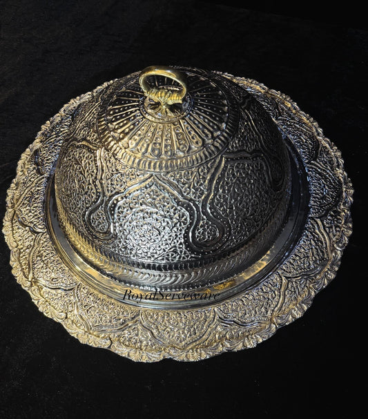 Silver mandi platter