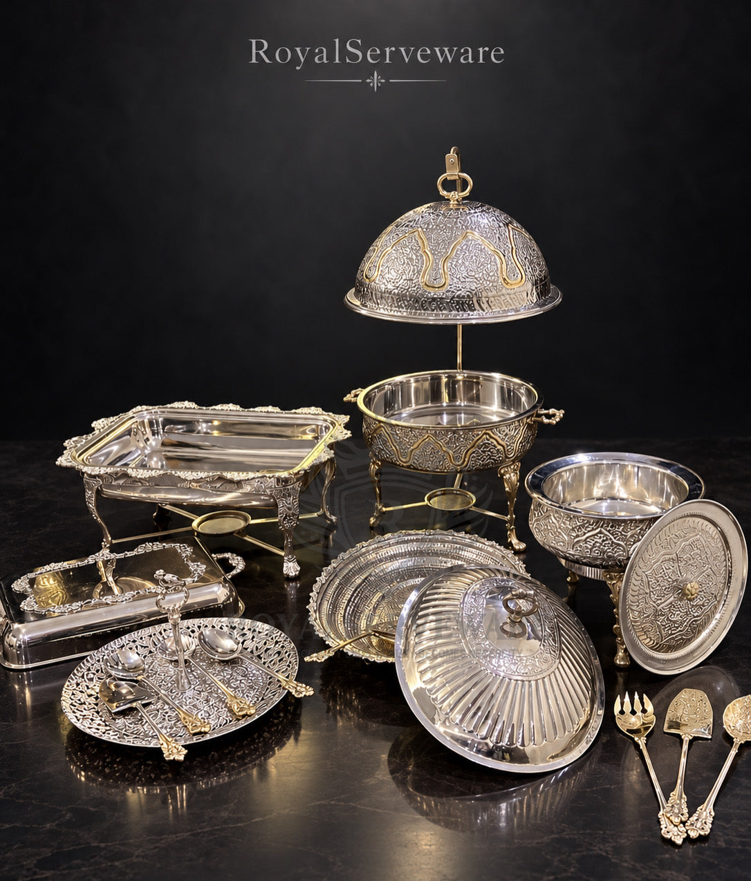 Silver & double tone mix set 6 pcs
