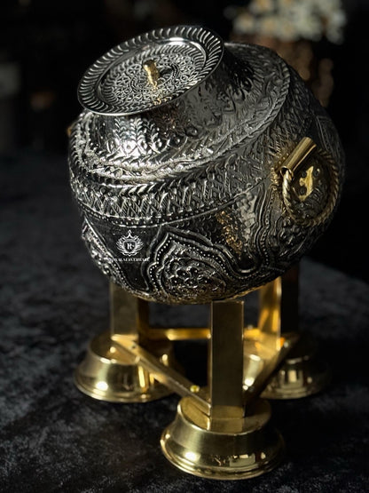Silver brass nakshi daig