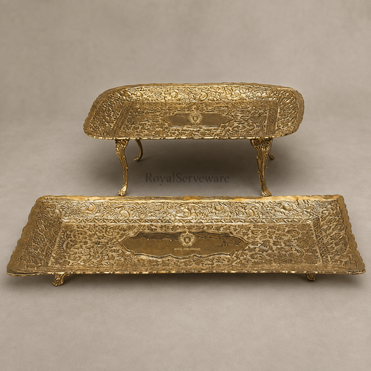 Brass Serving Tray set