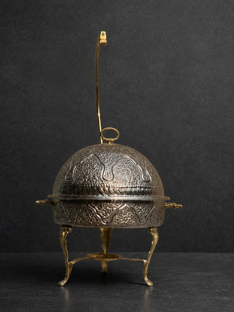 Silver Round Chafing Dish