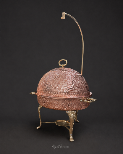 Round  Chafing Dish copper