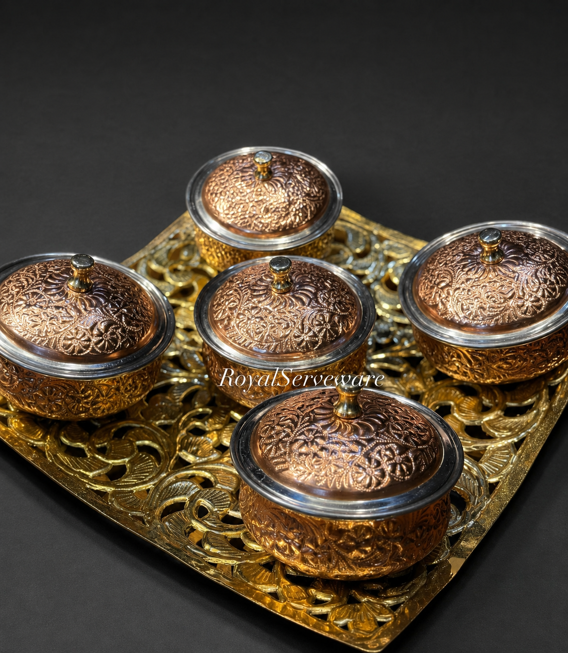 Mini handi dip platter copper