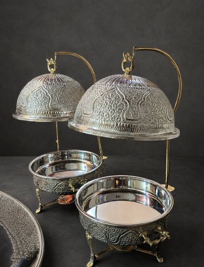 Silver Round Chafing Dish