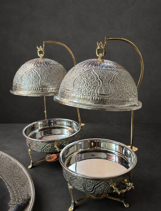Silver Round Chafing Dish