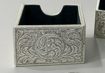 Silver executive desk set 5 pcs