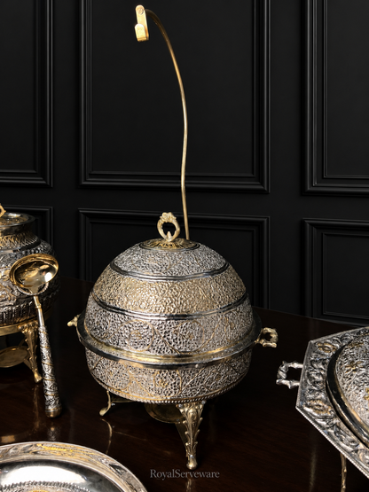 Naura round chafing dish