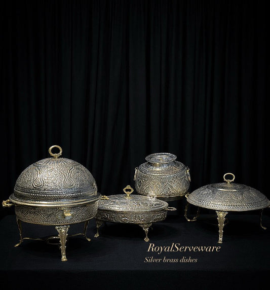 Silver brass set of 4