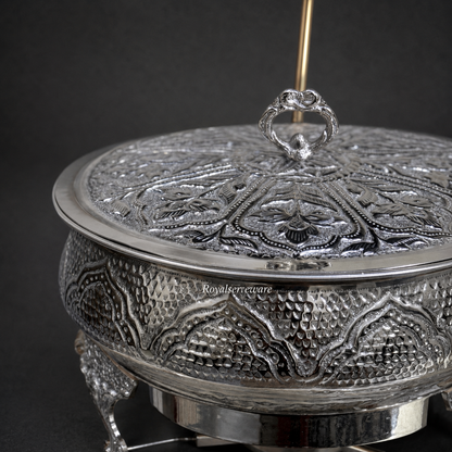 Silver lotus chafing handi