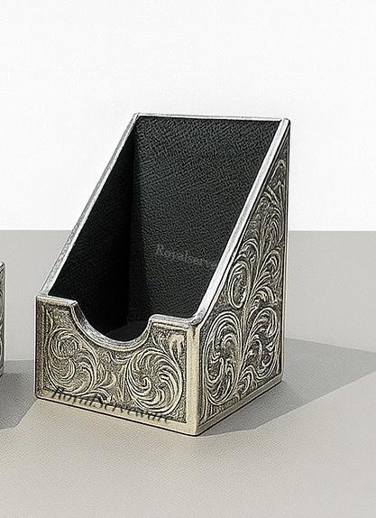 Silver executive desk set 5 pcs