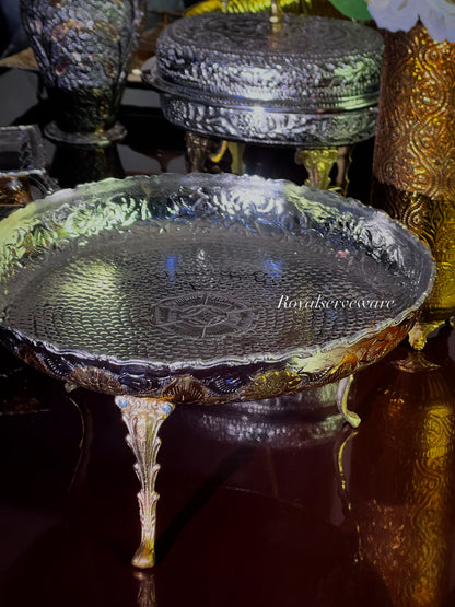 Double tone brass thaal