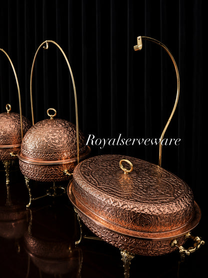 Copper buffet set
