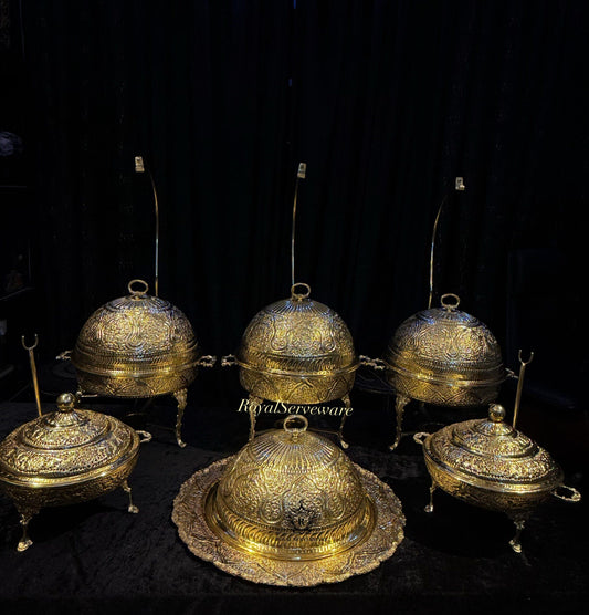Brass dawat set 6 pcs