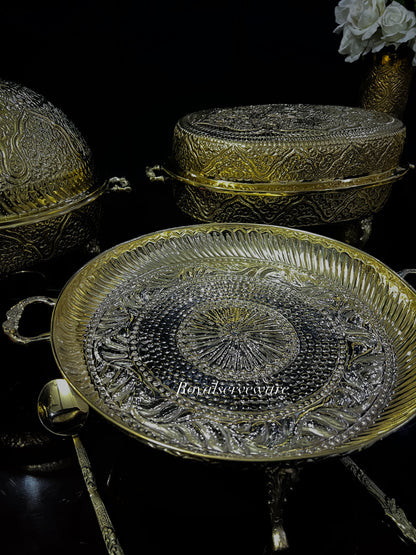 Flora brass thaal