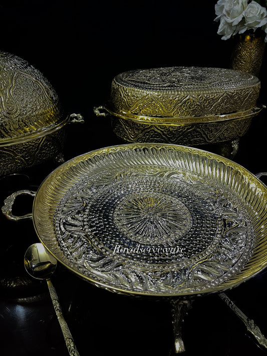 Flora brass thaal