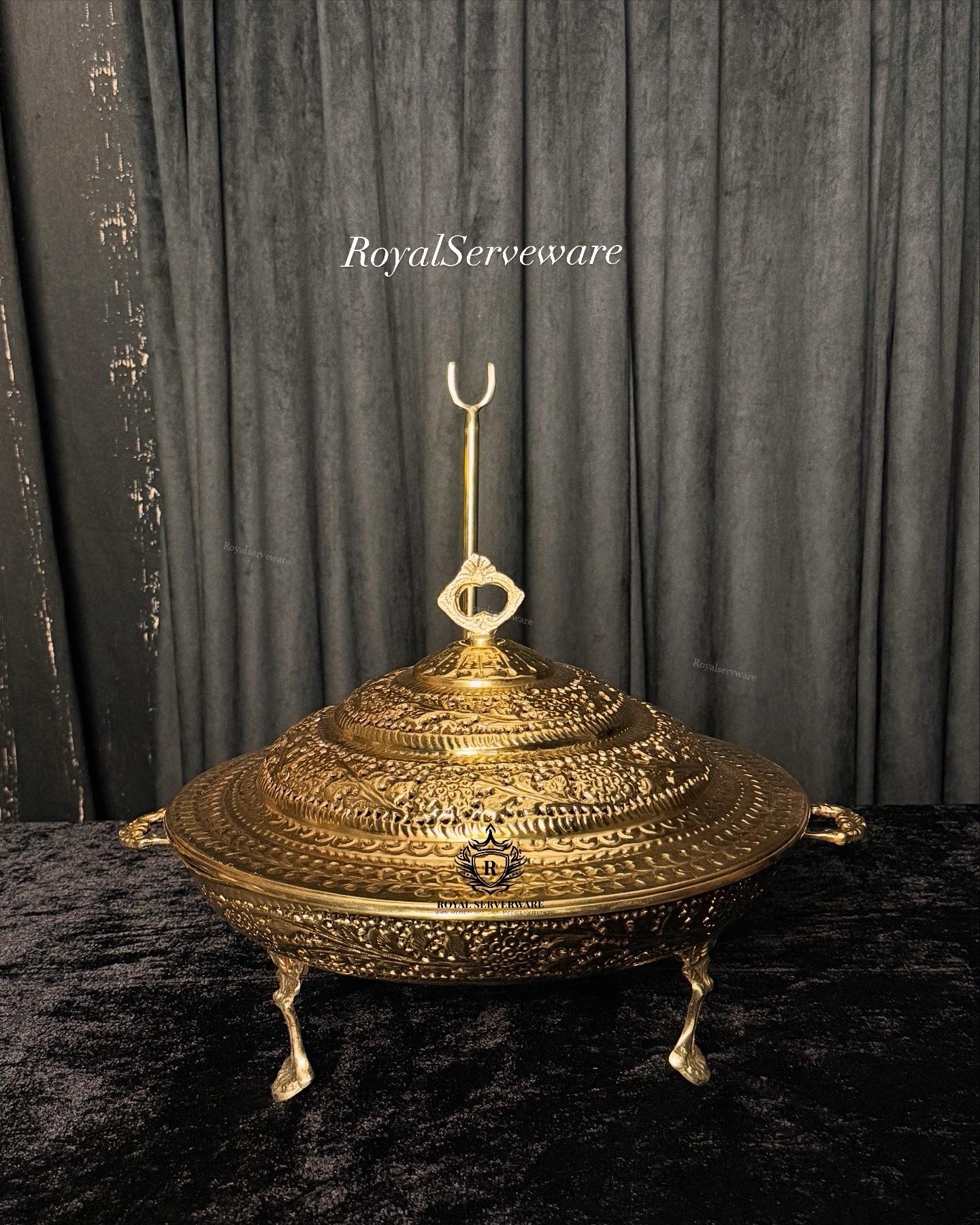 nuran cutwork dish brass 14"