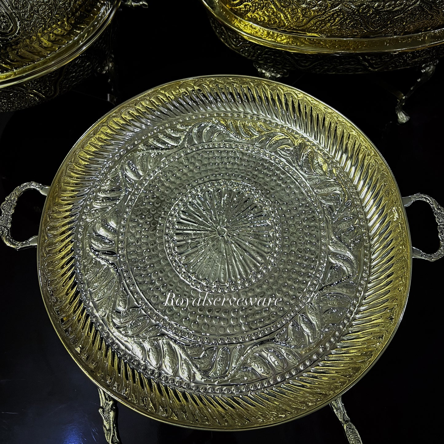 Flora brass thaal