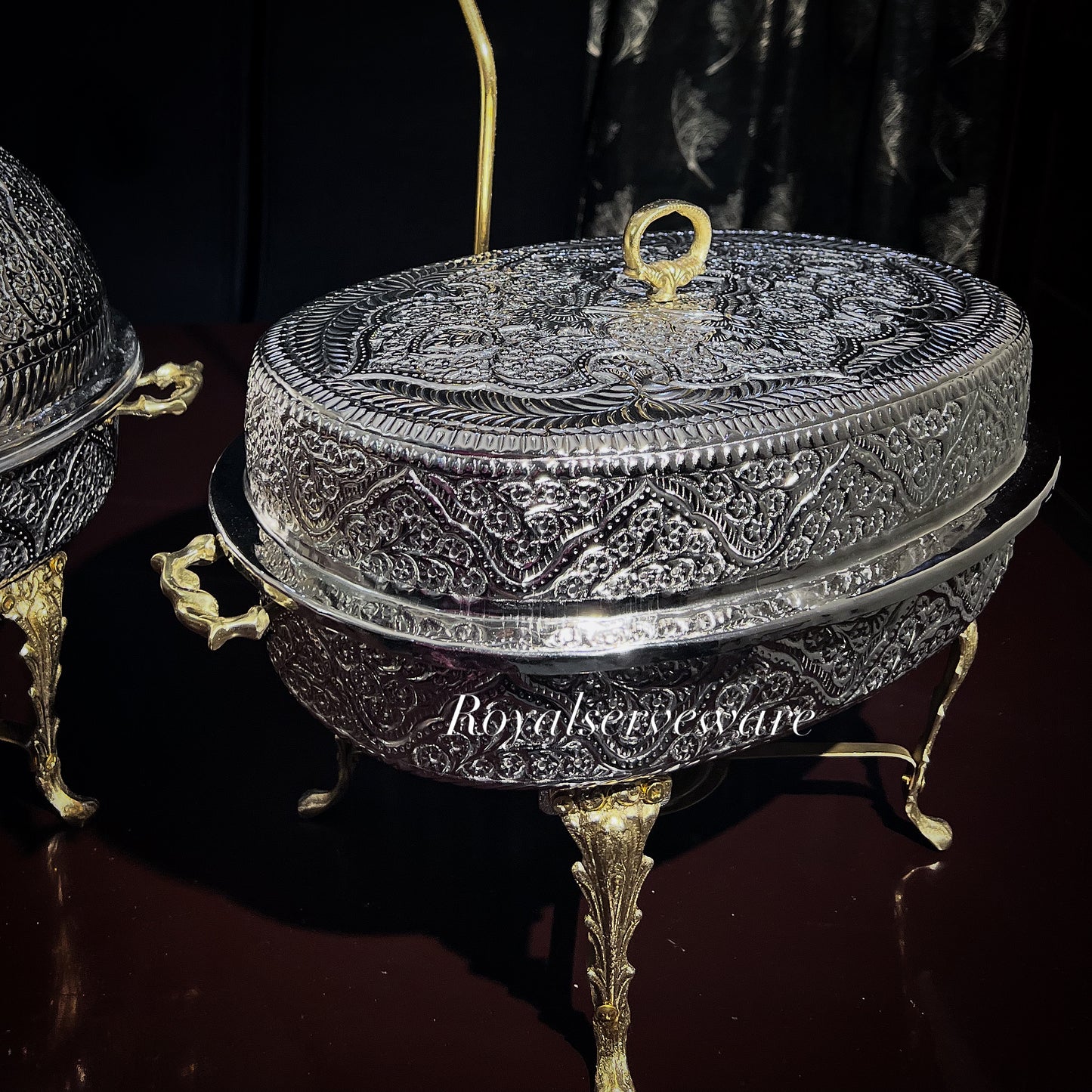 Buffet set silver brass
