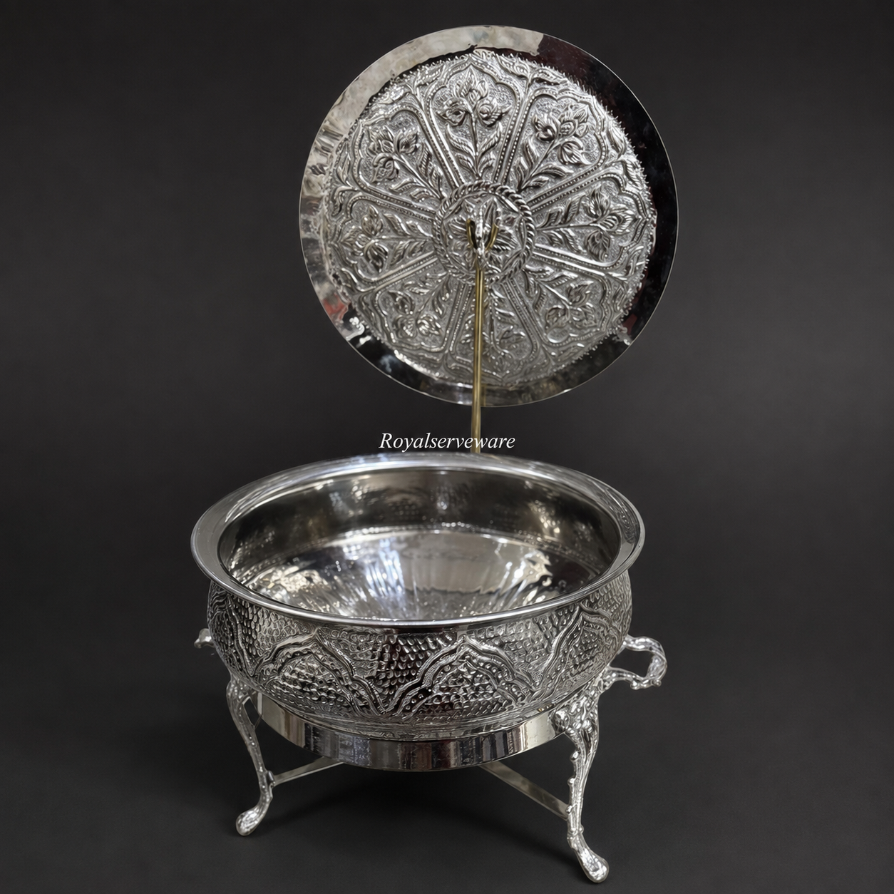 Silver lotus chafing handi