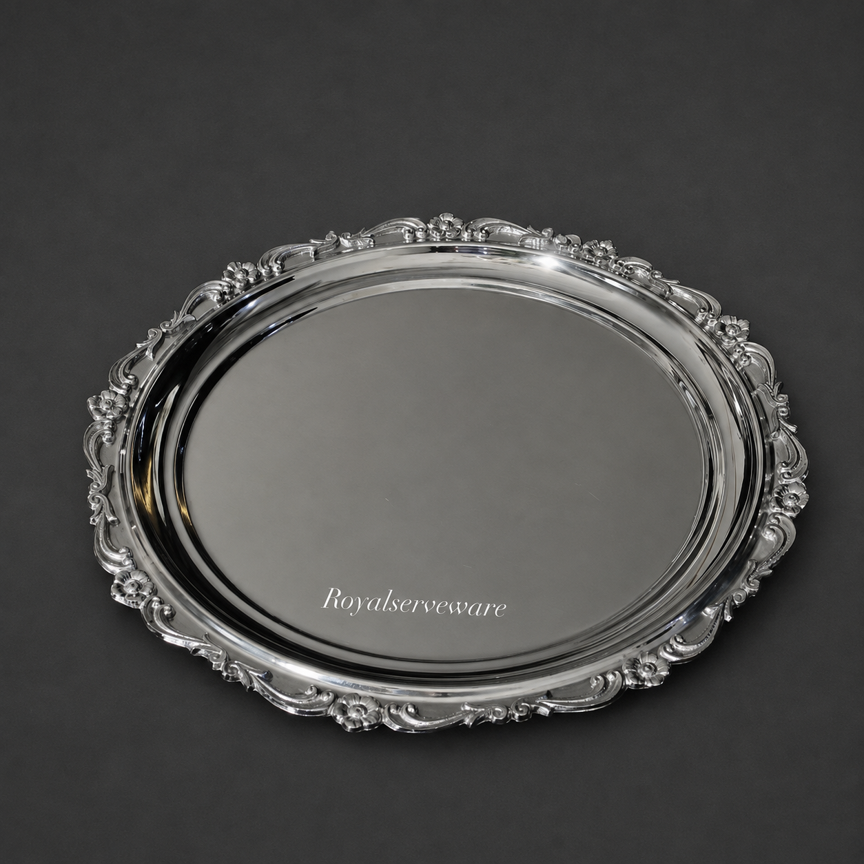 Silver round platter