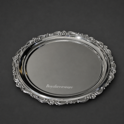 Silver round platter