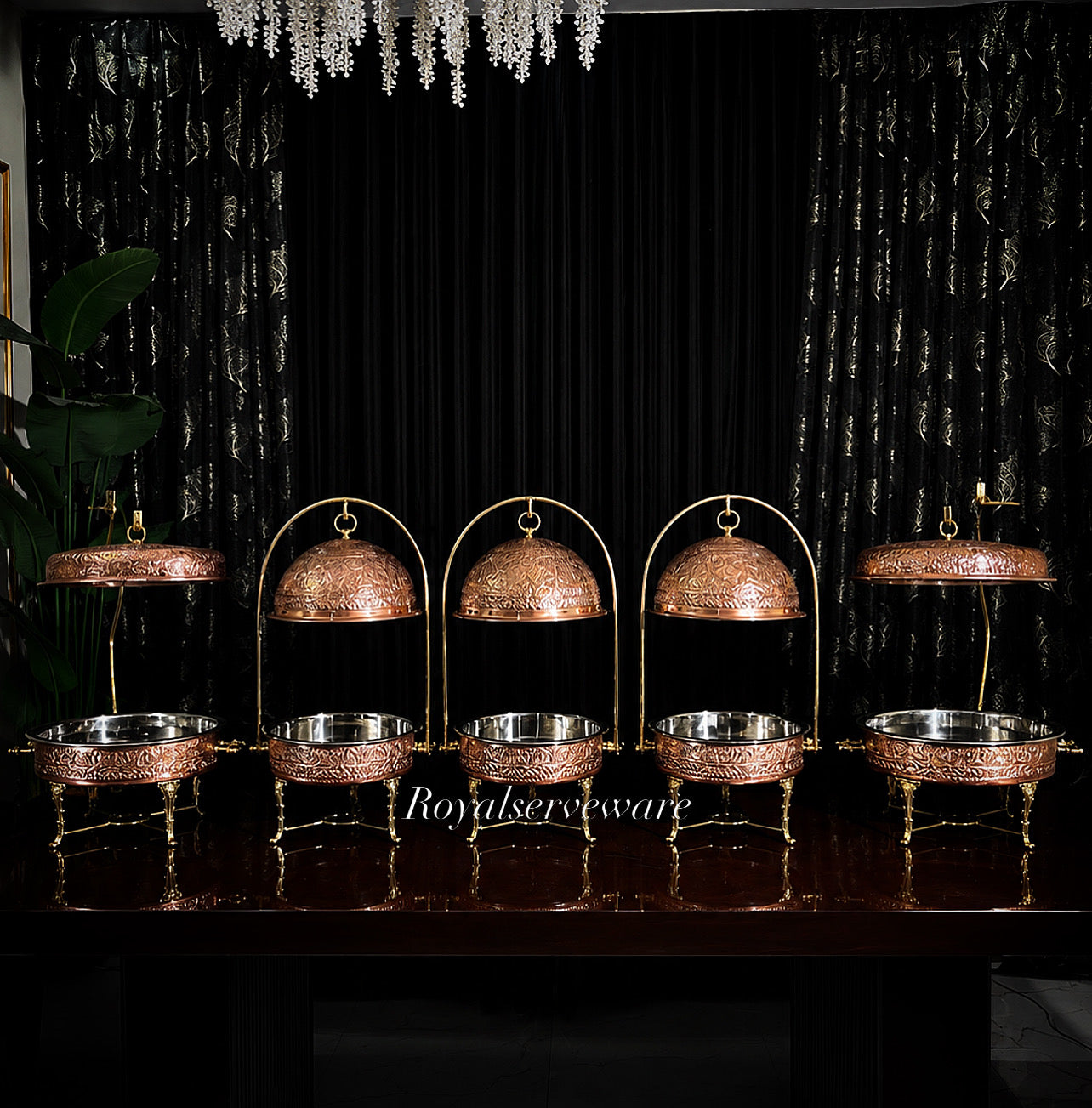 Copper buffet set