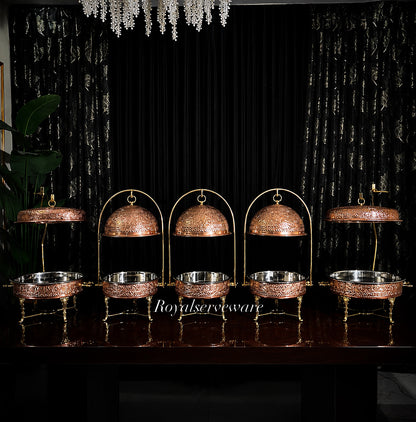Copper buffet set