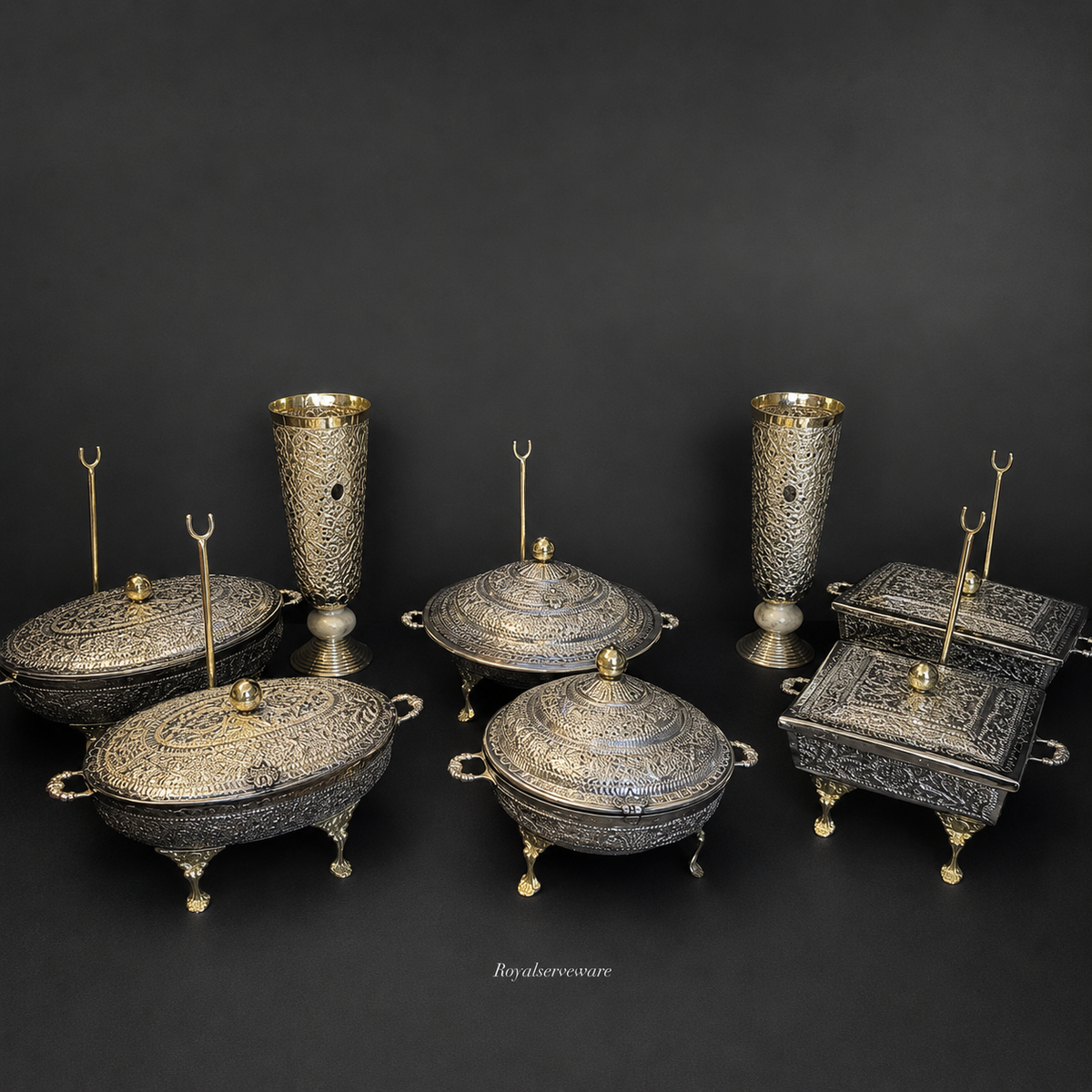 Set of 6 cutwork dishes