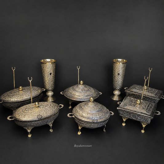Set of 6 cutwork dishes