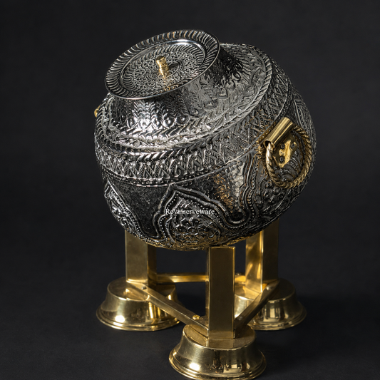 Silver brass nakshi daig
