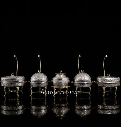 Buffet set silver brass