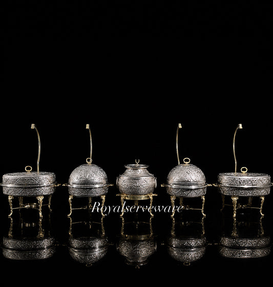 Buffet set silver brass