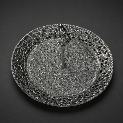 Bird platter silver