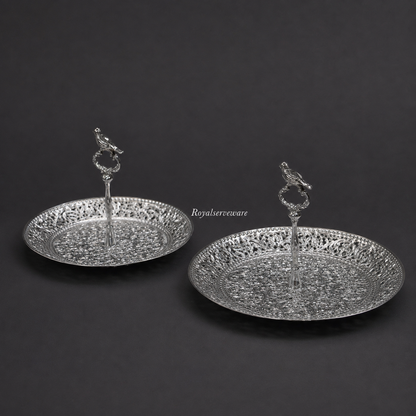 Bird platter silver