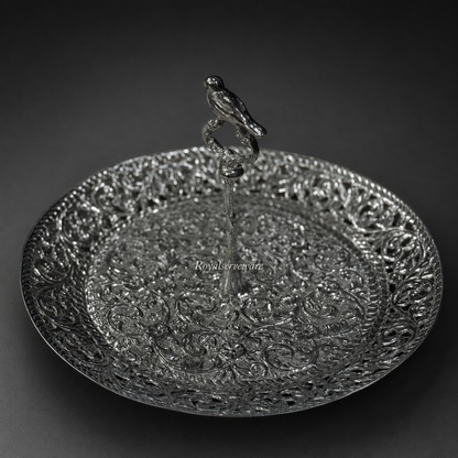 Bird platter silver