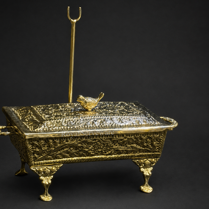 Bird knob rectangular dish