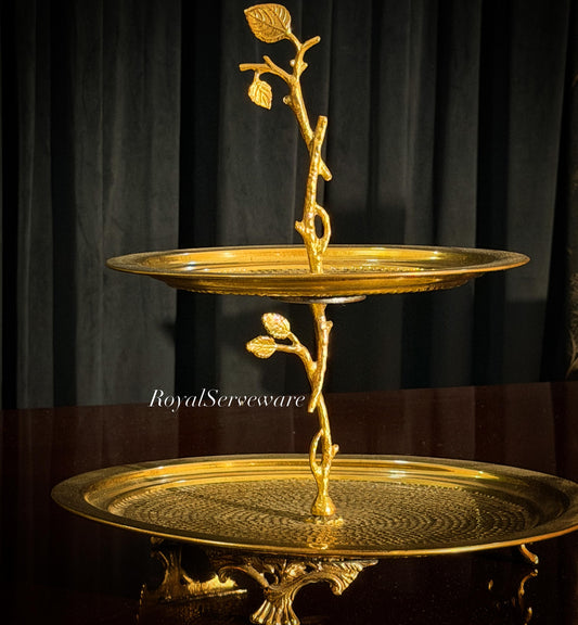 Leafy Two Tier platter
