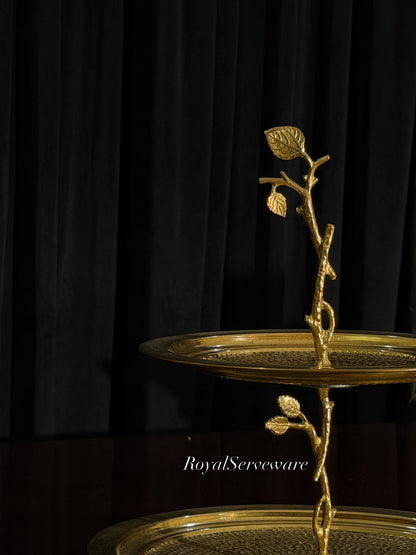 Leafy Two Tier platter