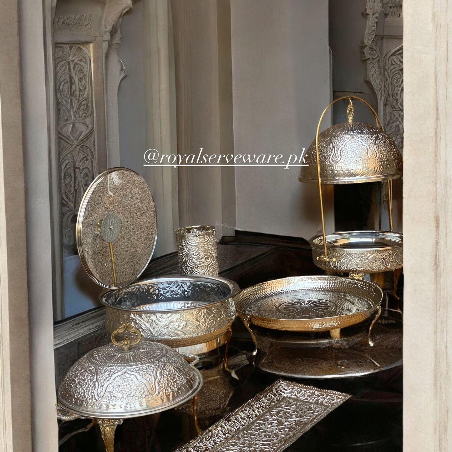 Silver  Brass Copper set